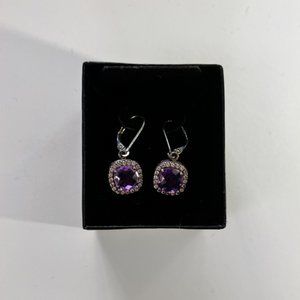 Purple Jacket Earings